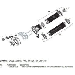 ROCKSHOX Sram Gripshift X01 Eagle Red -Sramshox Tienda rockshox sram gripshift x01 eagle red 1