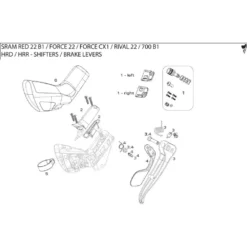SRAM Shift Lever Assembly Red 22 Left -Sramshox Tienda sram shift lever assembly red 22 left 1
